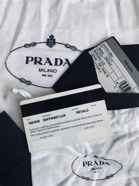 prada authenticity card.